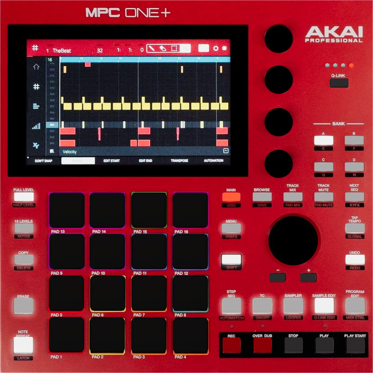 Akai MPC One+ seen from above